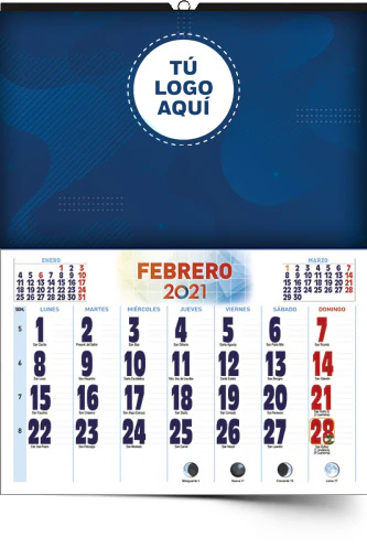 Calendario Mensual 33,5x24 cm — Imagen 1